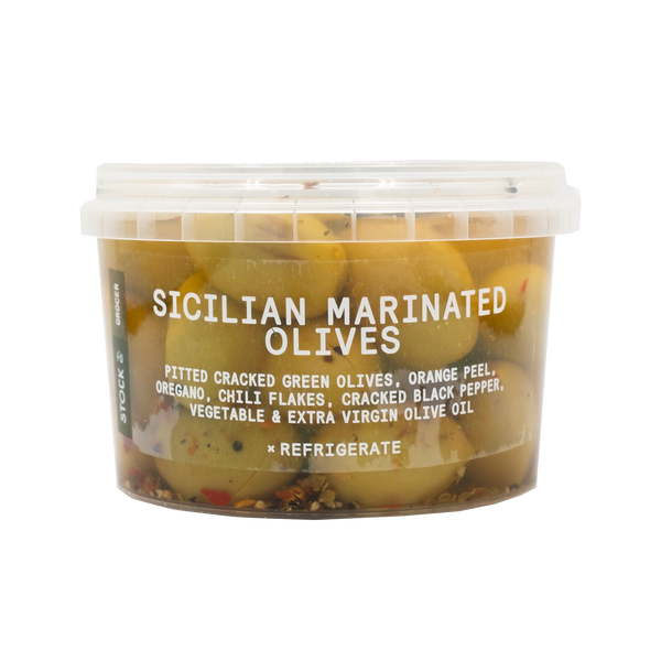 STOCK T.C sicilian pitted marinated olives