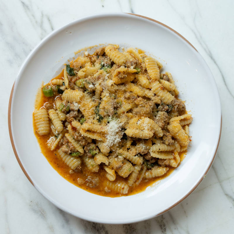 Cavatelli with Sausage and Rapini