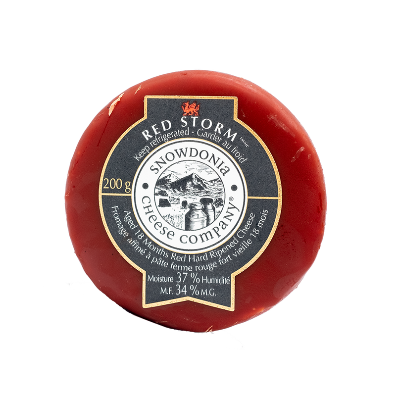 STOCK T.C red storm snowdonia aged 18-months red hair ripened cheese